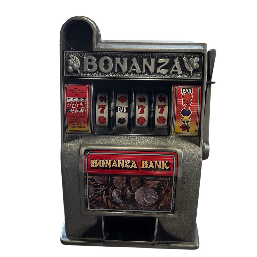 BONANZA BANK Vtg Coin Bank WORKING
